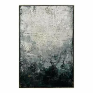 40x60 Inch Black Gray Canvas Wall Art Abstract Contemporary