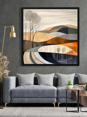 999STORE abstract art with tree view modern wall painting for living room abstract paintings for living room (BoxF36X360063)