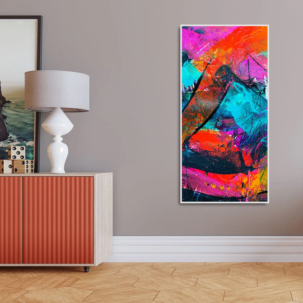 Abstract Acrylic Colorful Beautiful Textured Design Premium Canvas Wall Painting