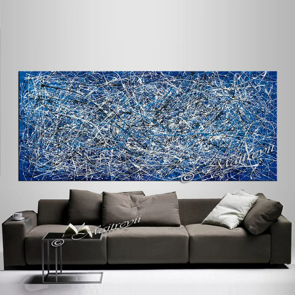 Abstract Angel Paintings | Jackson Pollock Style | Large Modern Art - Luxurious Style -7