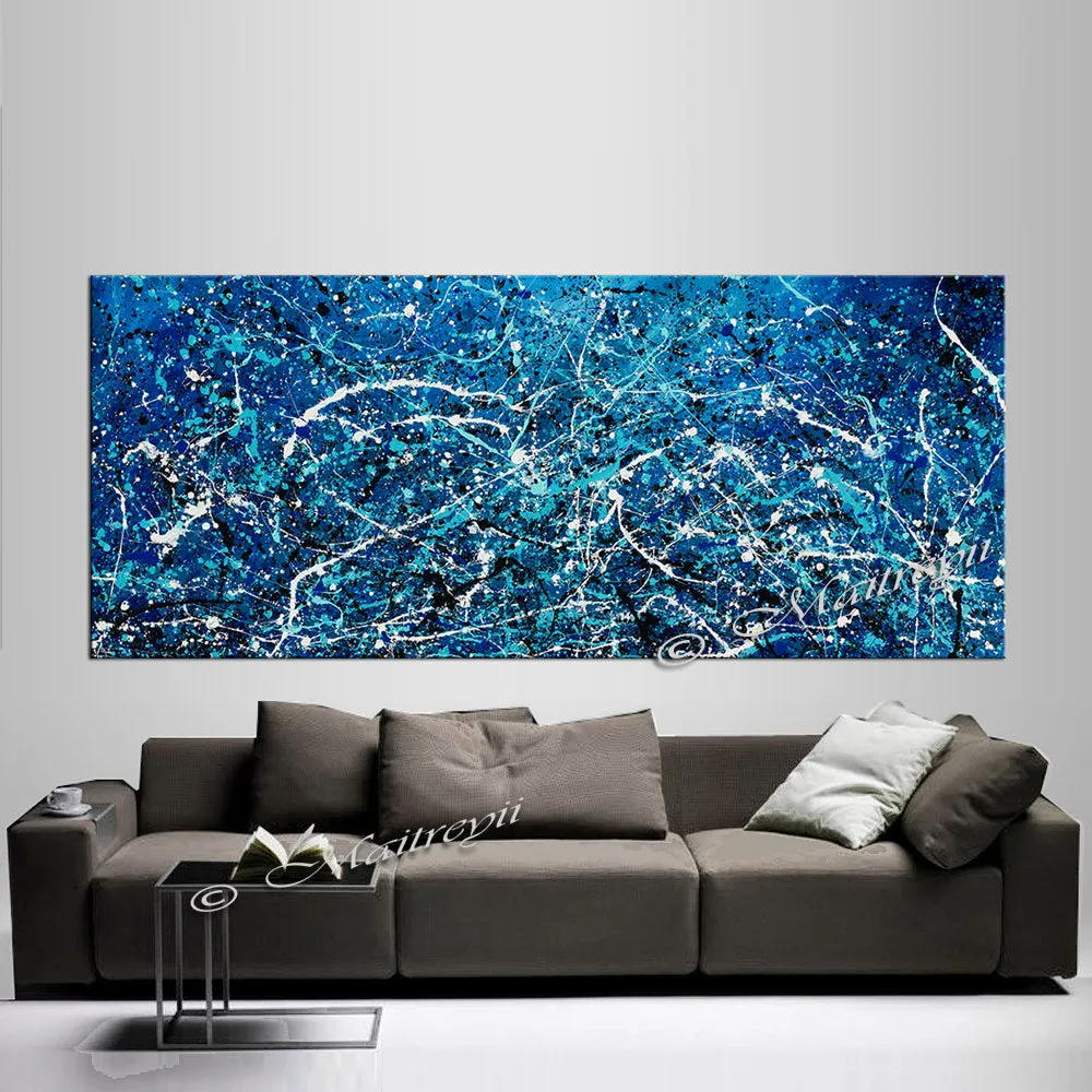 Abstract Angel Paintings | Jackson Pollock Style | Large Modern Art - Vintage Beauty 108