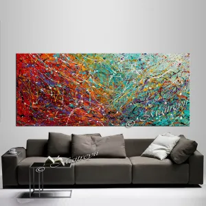 Abstract Angel Paintings | Jackson Pollock Style | Large Modern Art - Vintage Beauty 99