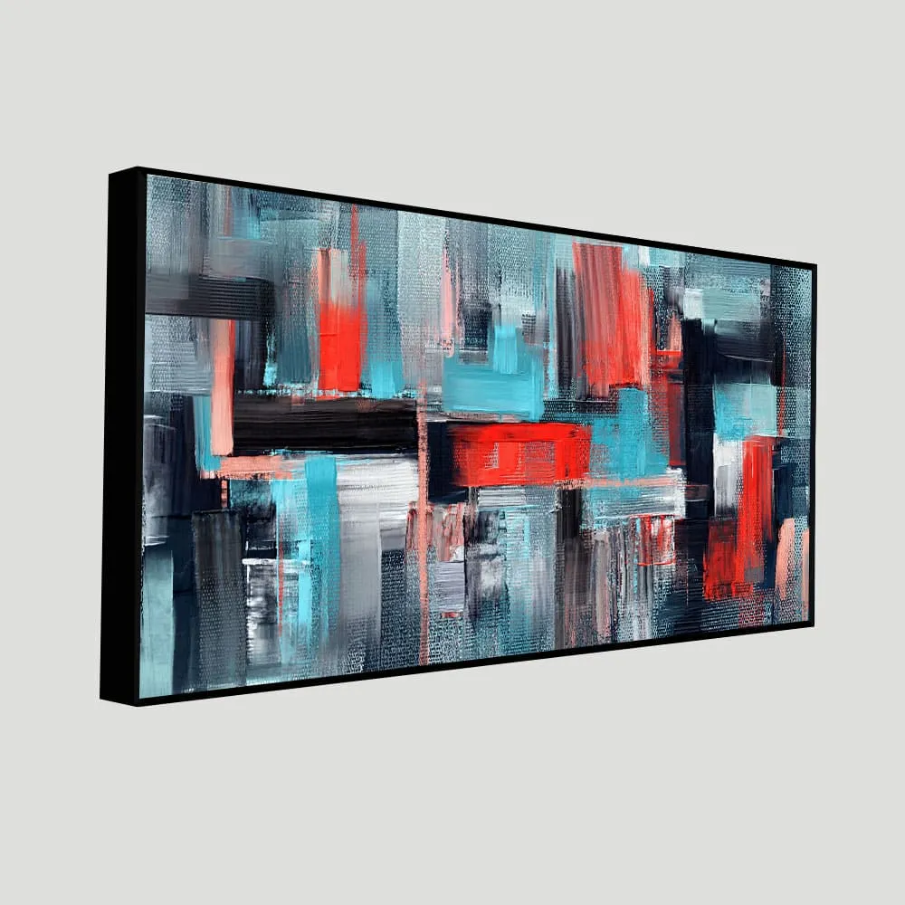 Abstract Art Colorful Strokes Canvas Wall Painting