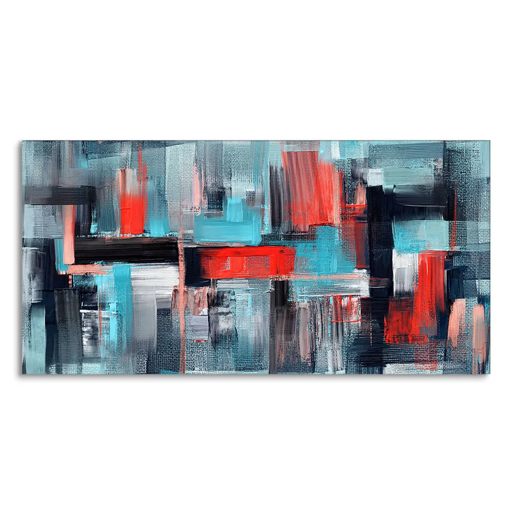 Abstract Art Colorful Strokes Canvas Wall Painting