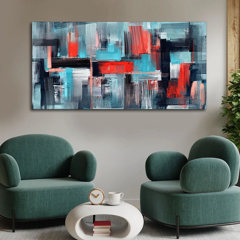 Abstract Art Colorful Strokes Canvas Wall Painting