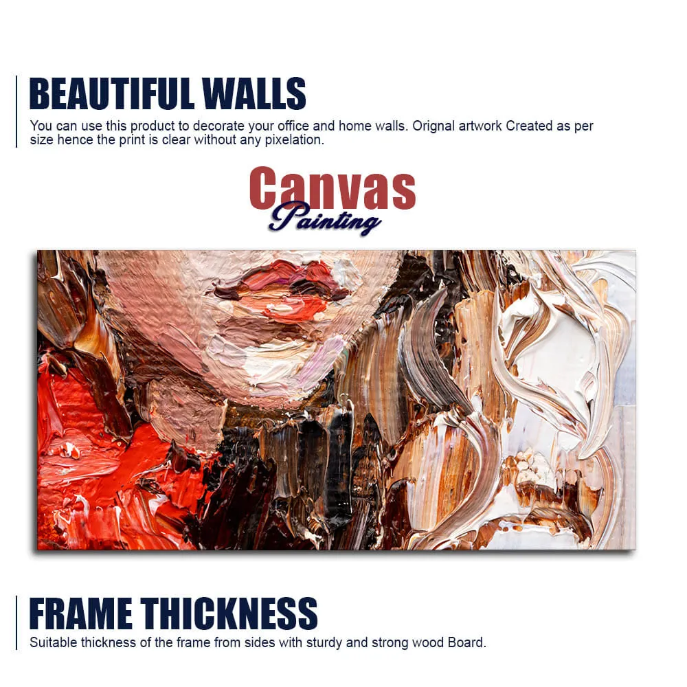 Abstract art of Beautiful Girl Face Canvas Wall Painting