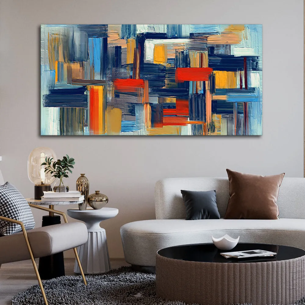 Abstract art of Colorful Texture Premium Canvas Wall Painting