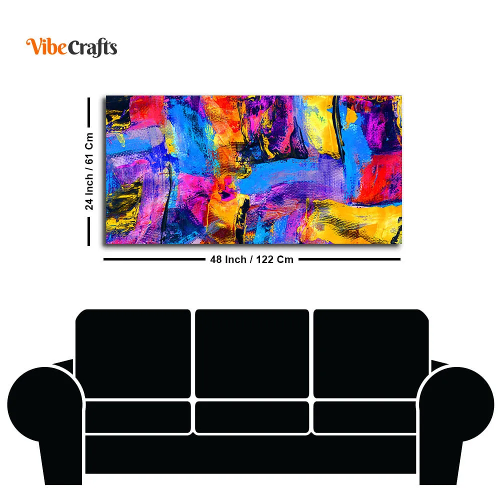 Abstract Color Texture Art Premium Canvas Wall Painting