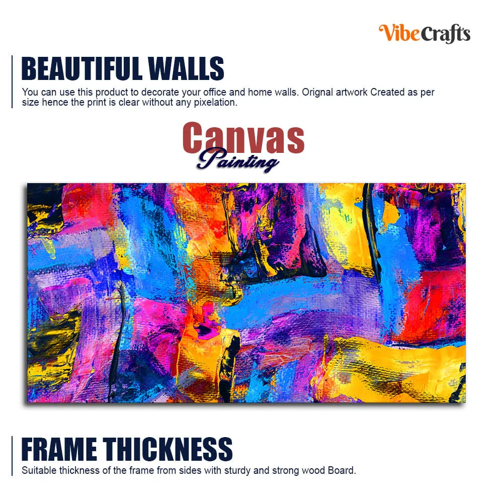 Abstract Color Texture Art Premium Canvas Wall Painting