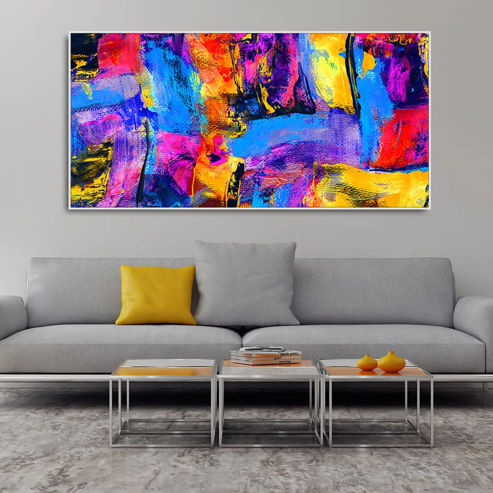 Abstract Color Texture Art Premium Canvas Wall Painting