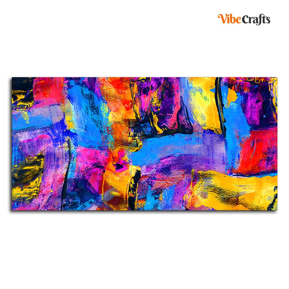 Abstract Color Texture Art Premium Canvas Wall Painting