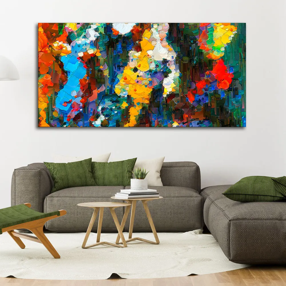 Abstract Colorful Acrylic Texture Canvas Wall Painting