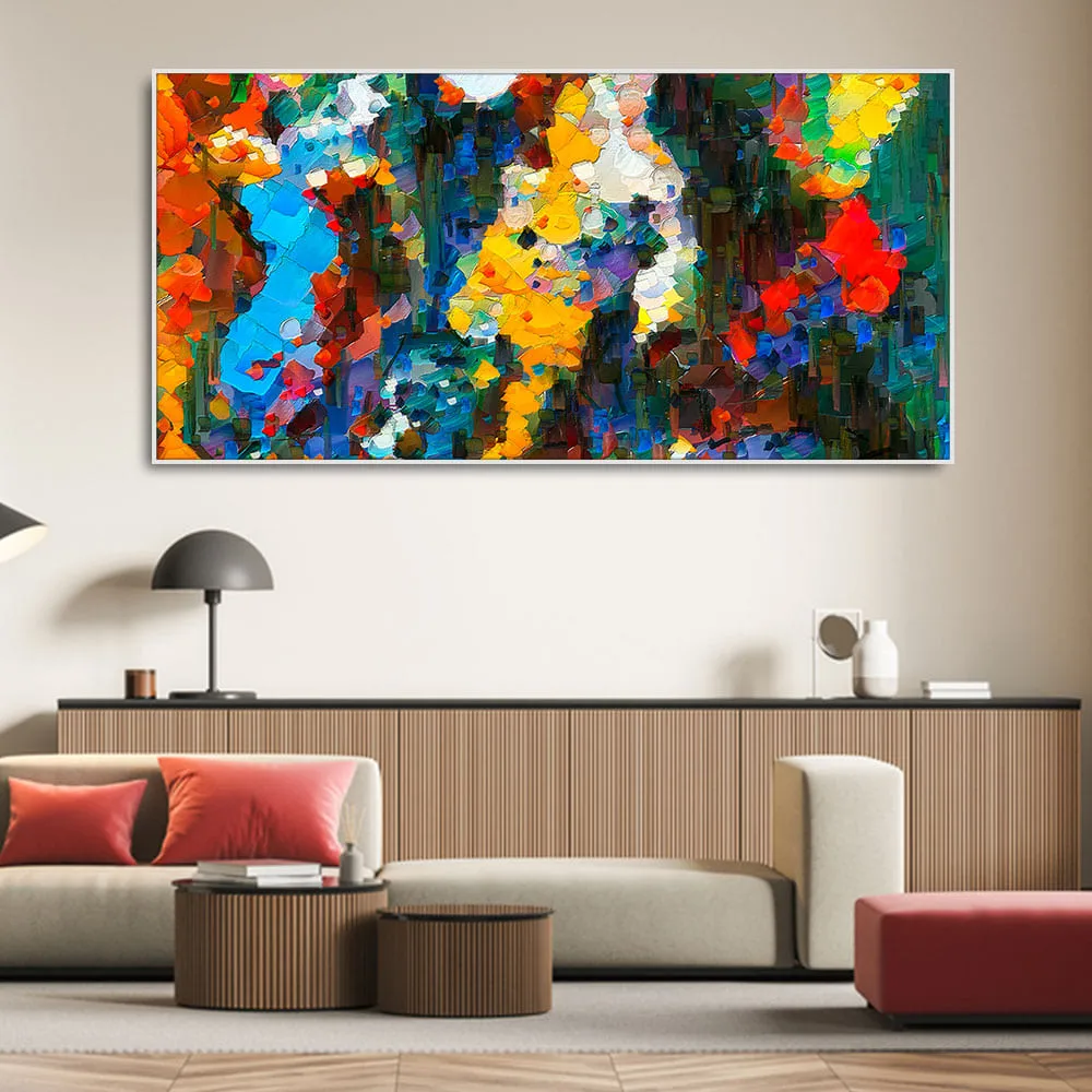 Abstract Colorful Acrylic Texture Canvas Wall Painting