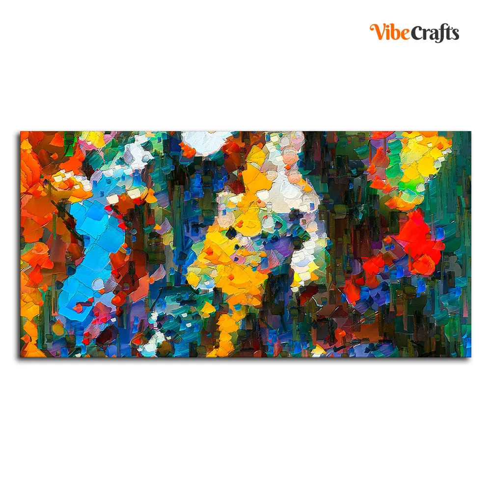 Abstract Colorful Acrylic Texture Canvas Wall Painting