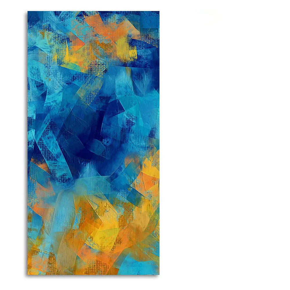 Abstract Colorful Blue Textured Art Canvas Wall Painting