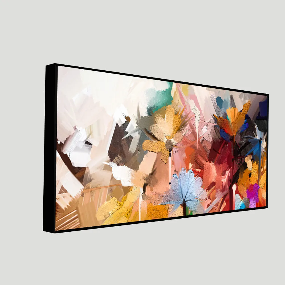 Abstract Colorful Floral Flower art Canvas Wall Painting