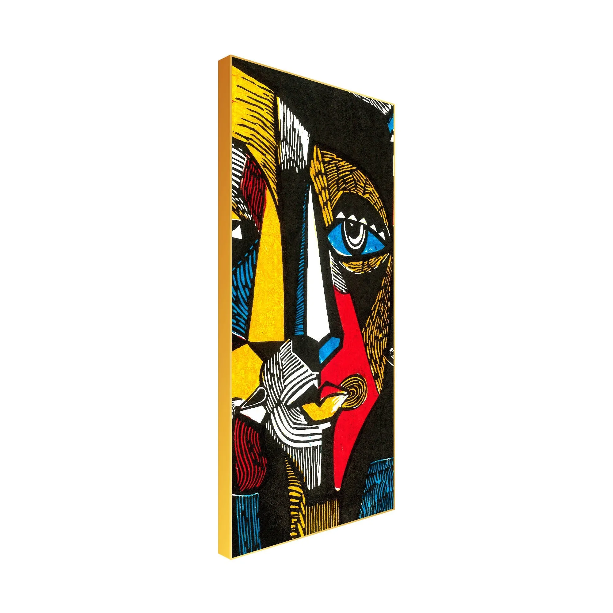 Abstract Faces Floating Canvas Wall Painting