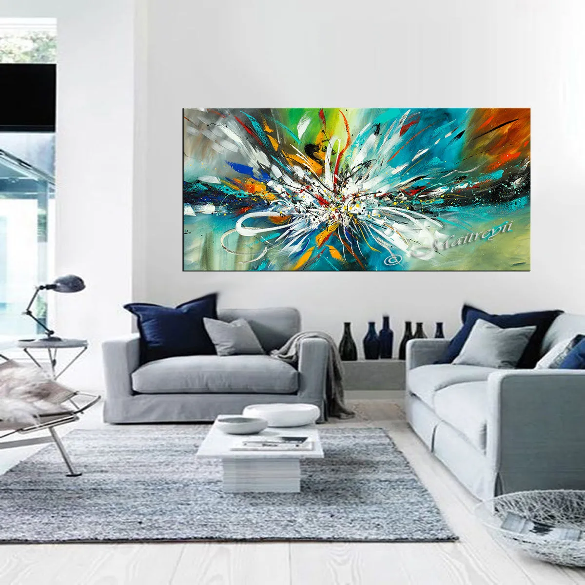 Abstract Modern Art Oil Painting  Amazing Abstract Gold Flow Painting - Amazing Abstract 9