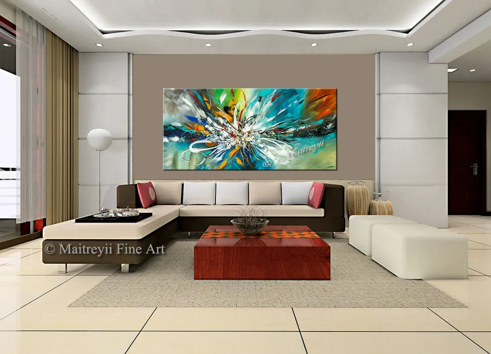 Abstract Modern Art Oil Painting on Canvas Amazing Abstract Gold Flow Painting - Amazing Abstract 9