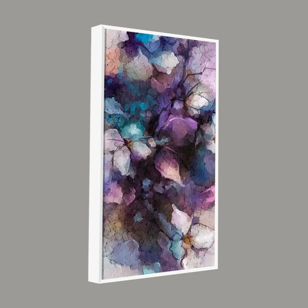 Abstract Purple Ethereal Floral Design Canvas Wall Painting