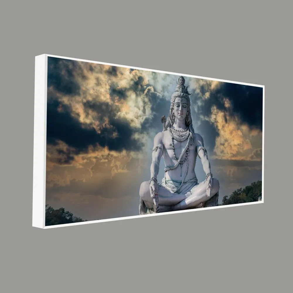 Adiyogi Shiva Meditating Canvas Wall Painting