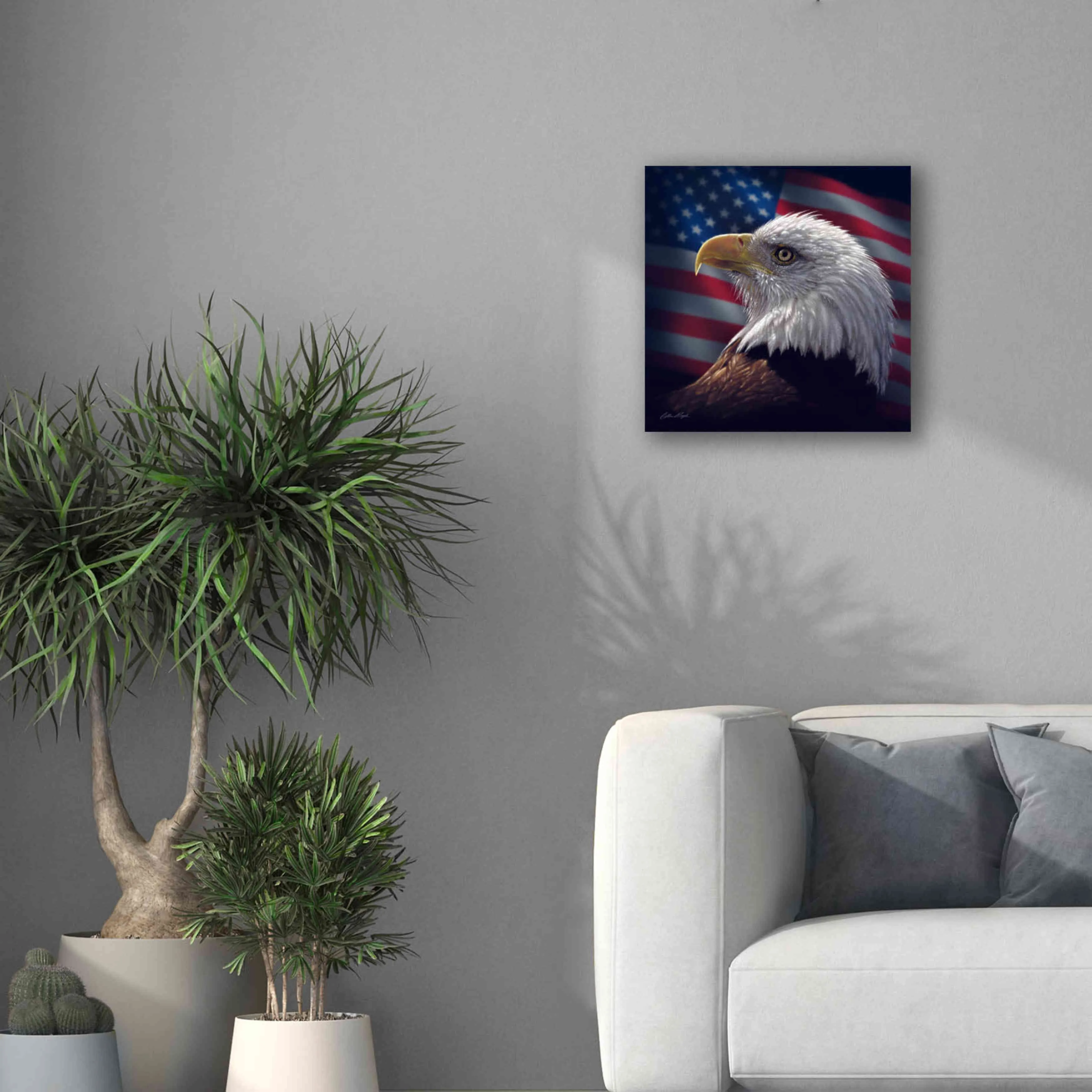 'American Bald Eagle' by Collin Bogle, Canvas Wall Art