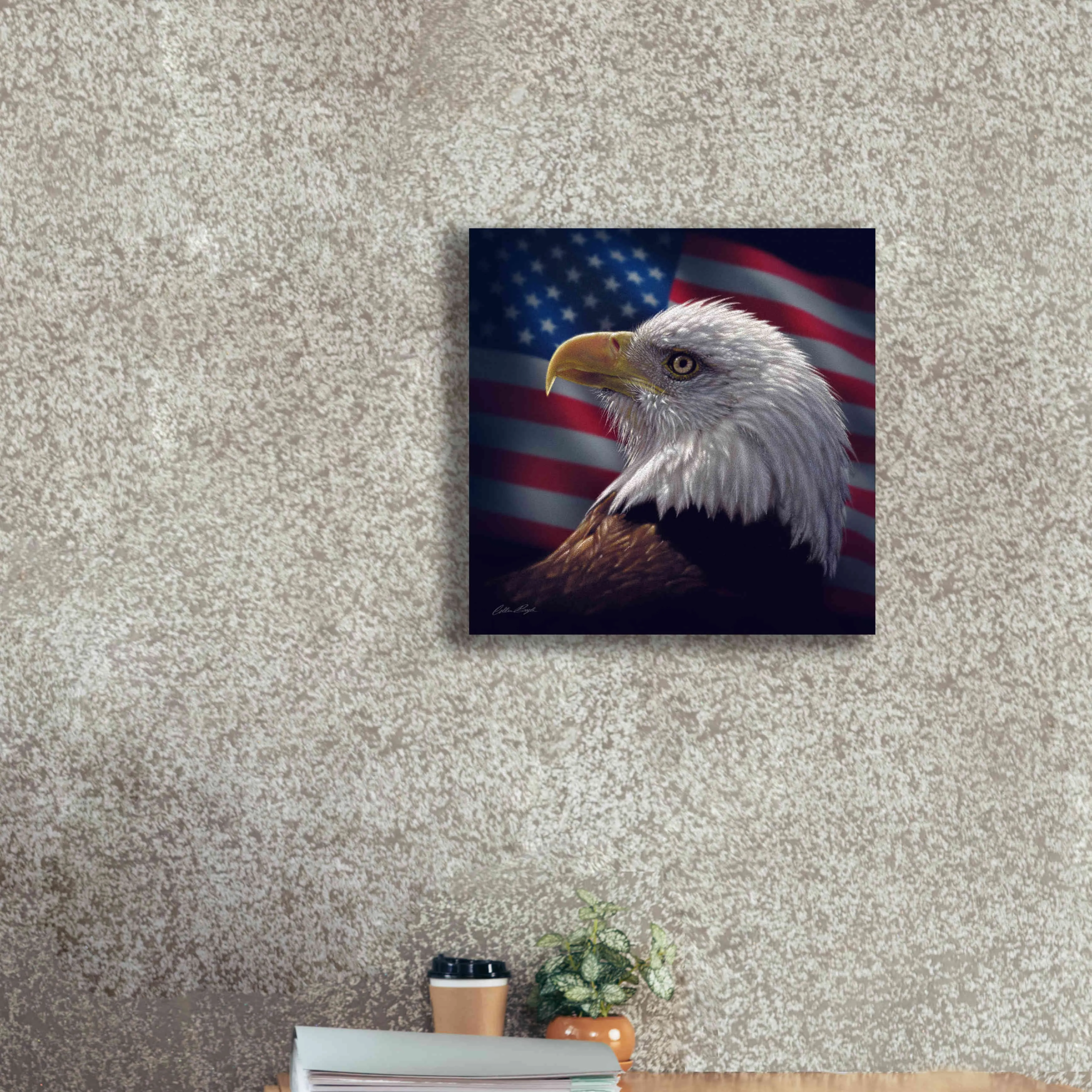 'American Bald Eagle' by Collin Bogle, Canvas Wall Art