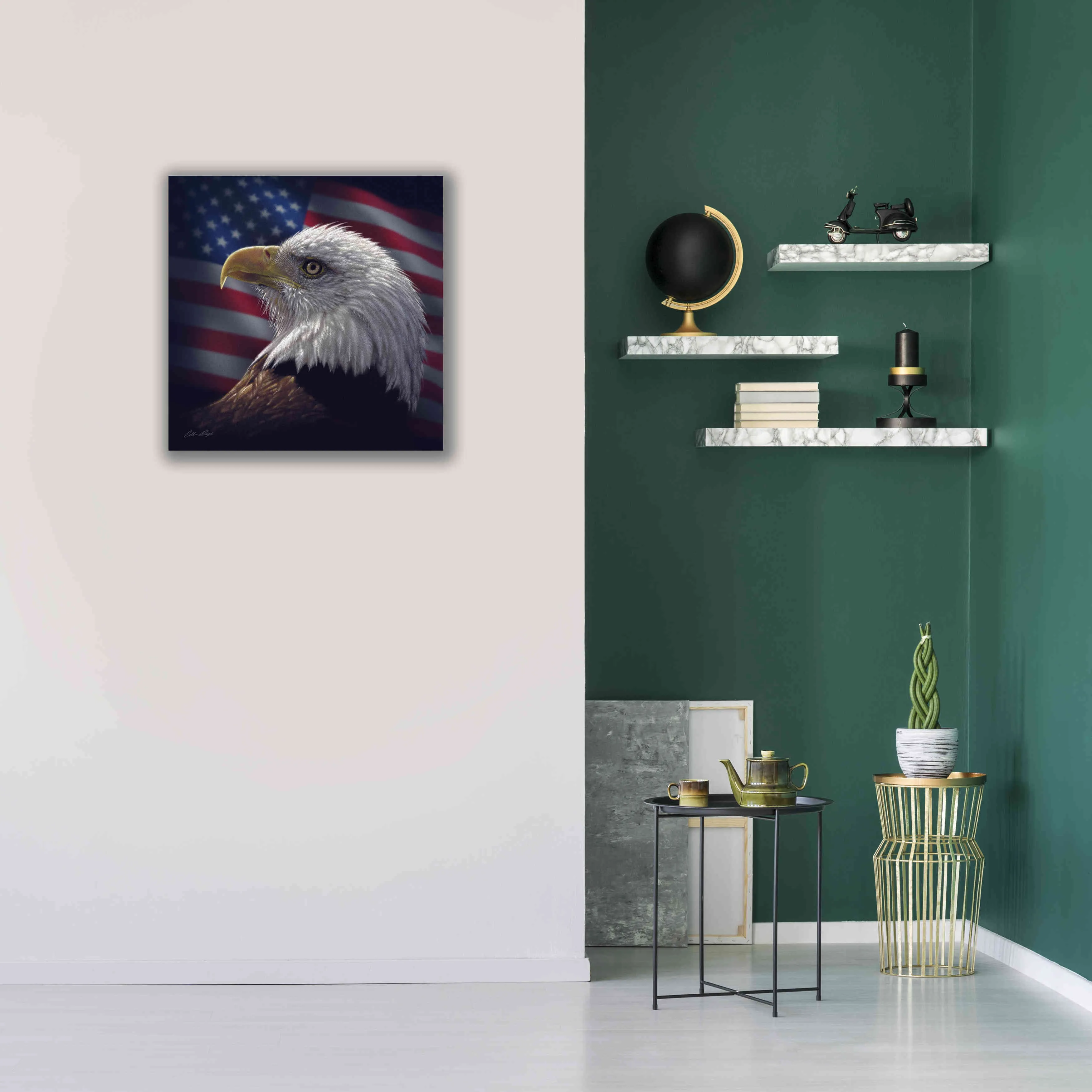 'American Bald Eagle' by Collin Bogle, Canvas Wall Art