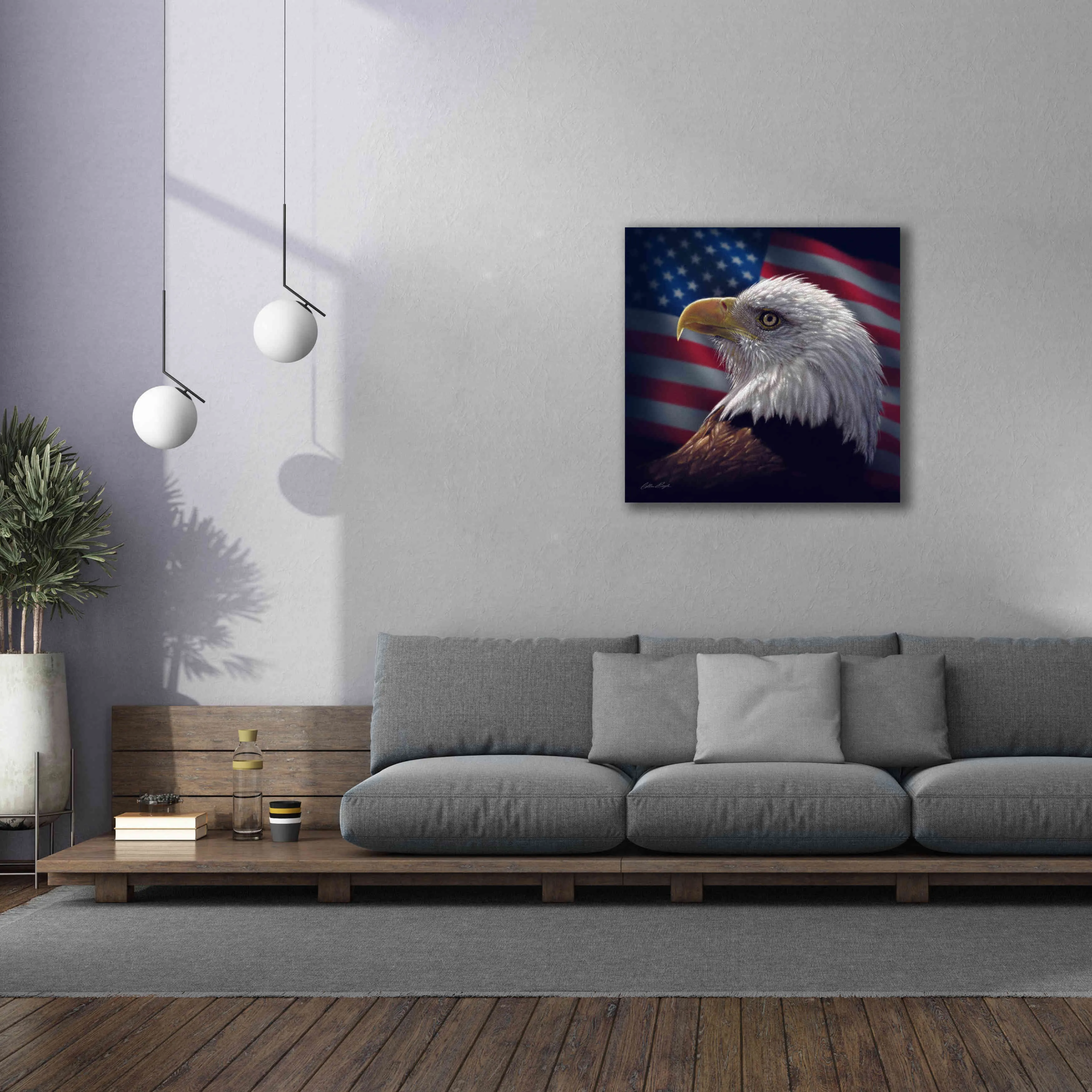 'American Bald Eagle' by Collin Bogle, Canvas Wall Art