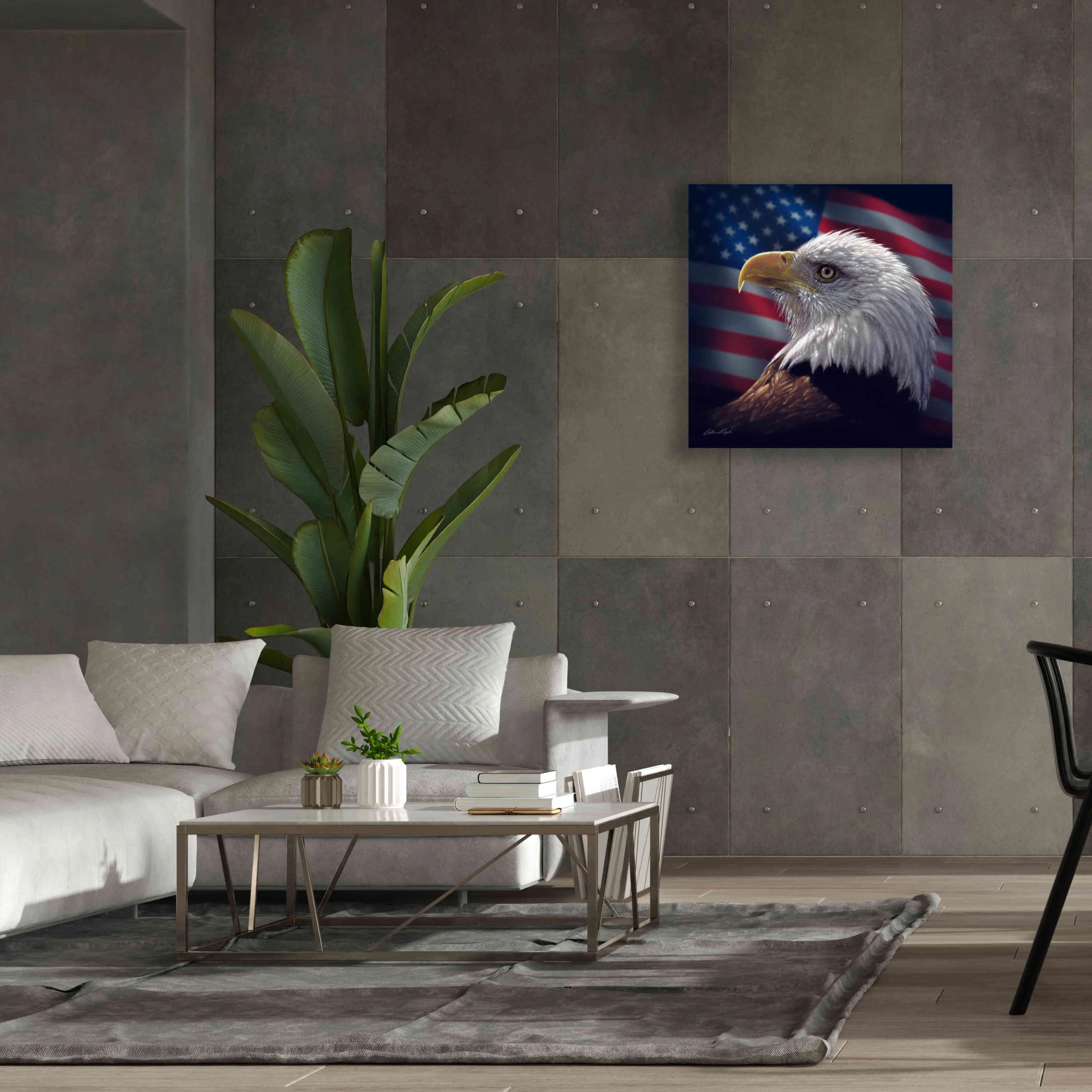 'American Bald Eagle' by Collin Bogle, Canvas Wall Art