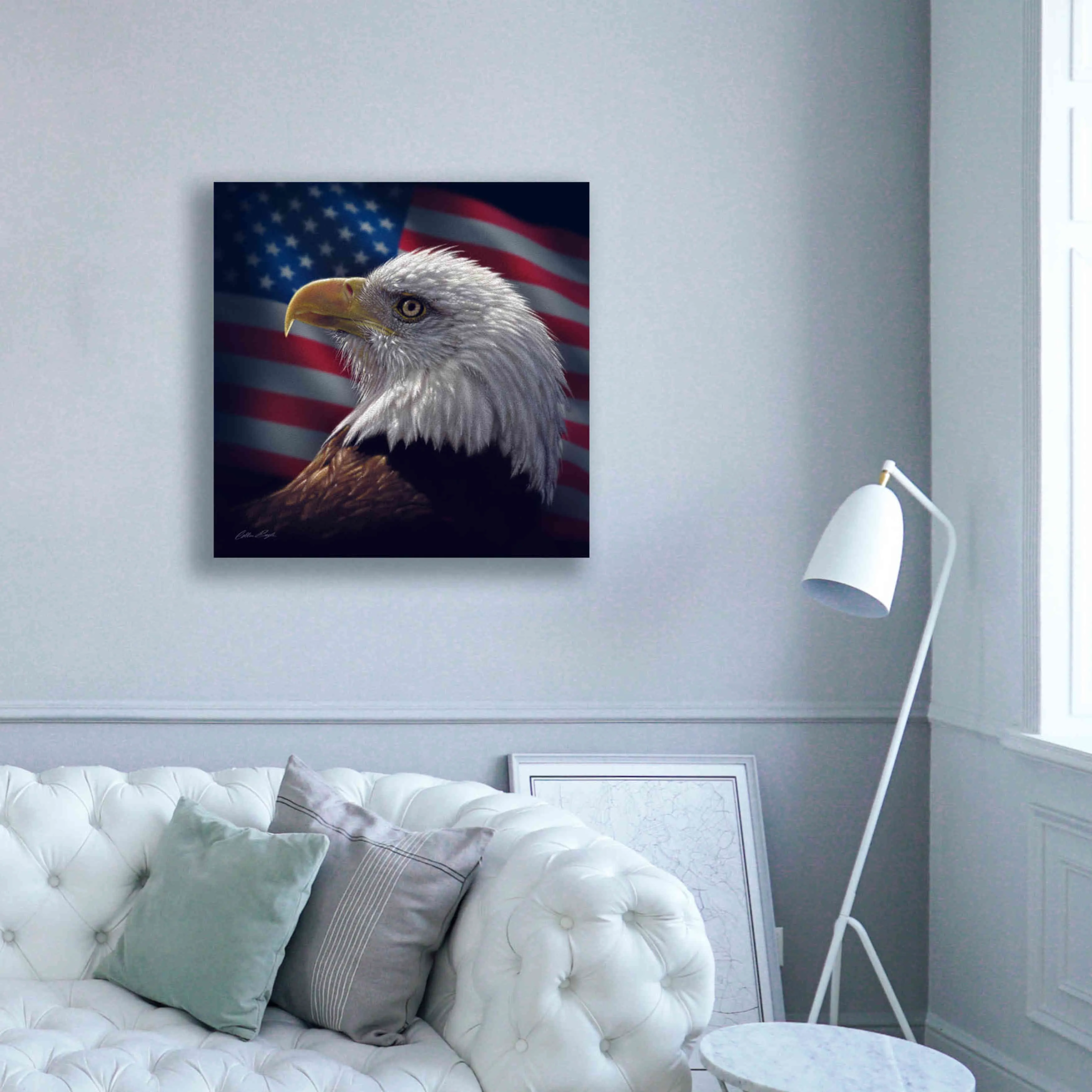 'American Bald Eagle' by Collin Bogle, Canvas Wall Art