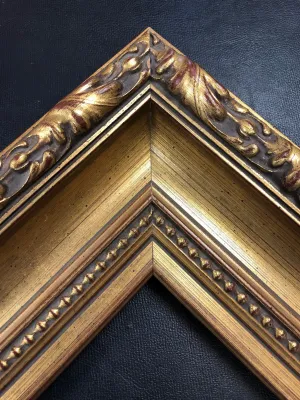 Antique gold luxury classic 4.1/2" fancy Ornate  Wood Picture Frame