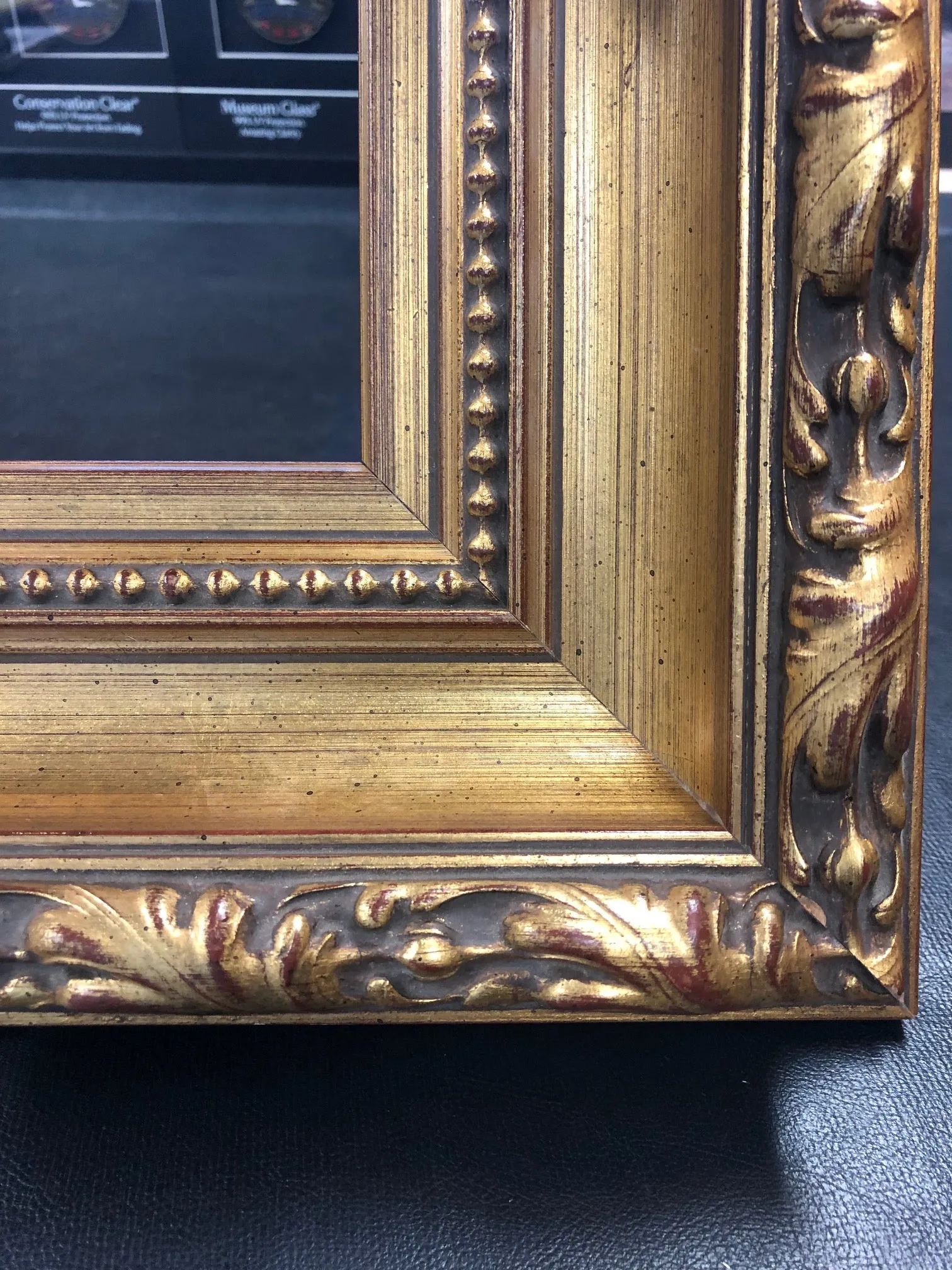 Antique gold luxury classic 4.1/2" fancy Ornate  Wood Picture Frame