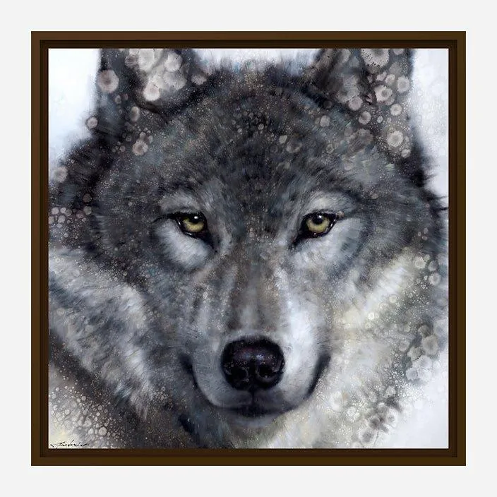 Aspen Wolf Framed Canvas Art