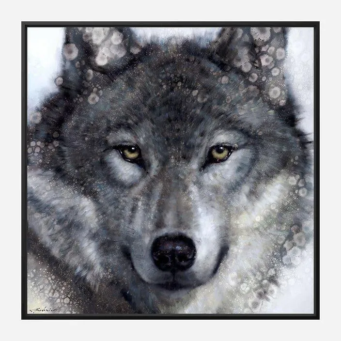 Aspen Wolf Framed Canvas Art