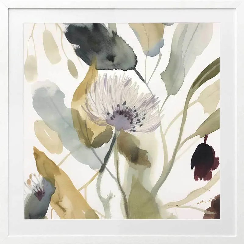 Aussie Florals Blue II Framed Art Print