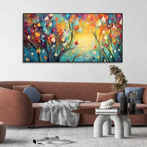 Beautiful Abstract Art of Colorful Flowers Canvas Wall Painting