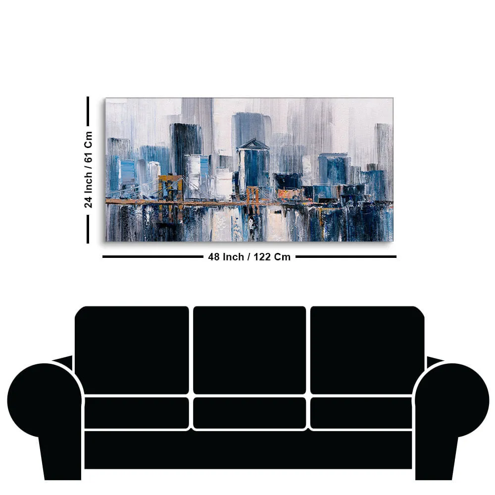 Beautiful Bridge of New York City Premium Canvas Wall Painting