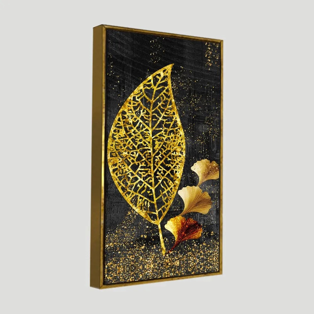 Beautiful Golden Ginkgo Leaf Canvas Wall Painting