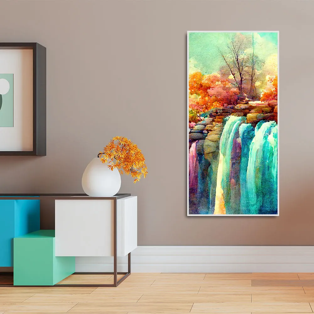 Beautiful Landscape Waterfall Scenery Canvas Wall Painting