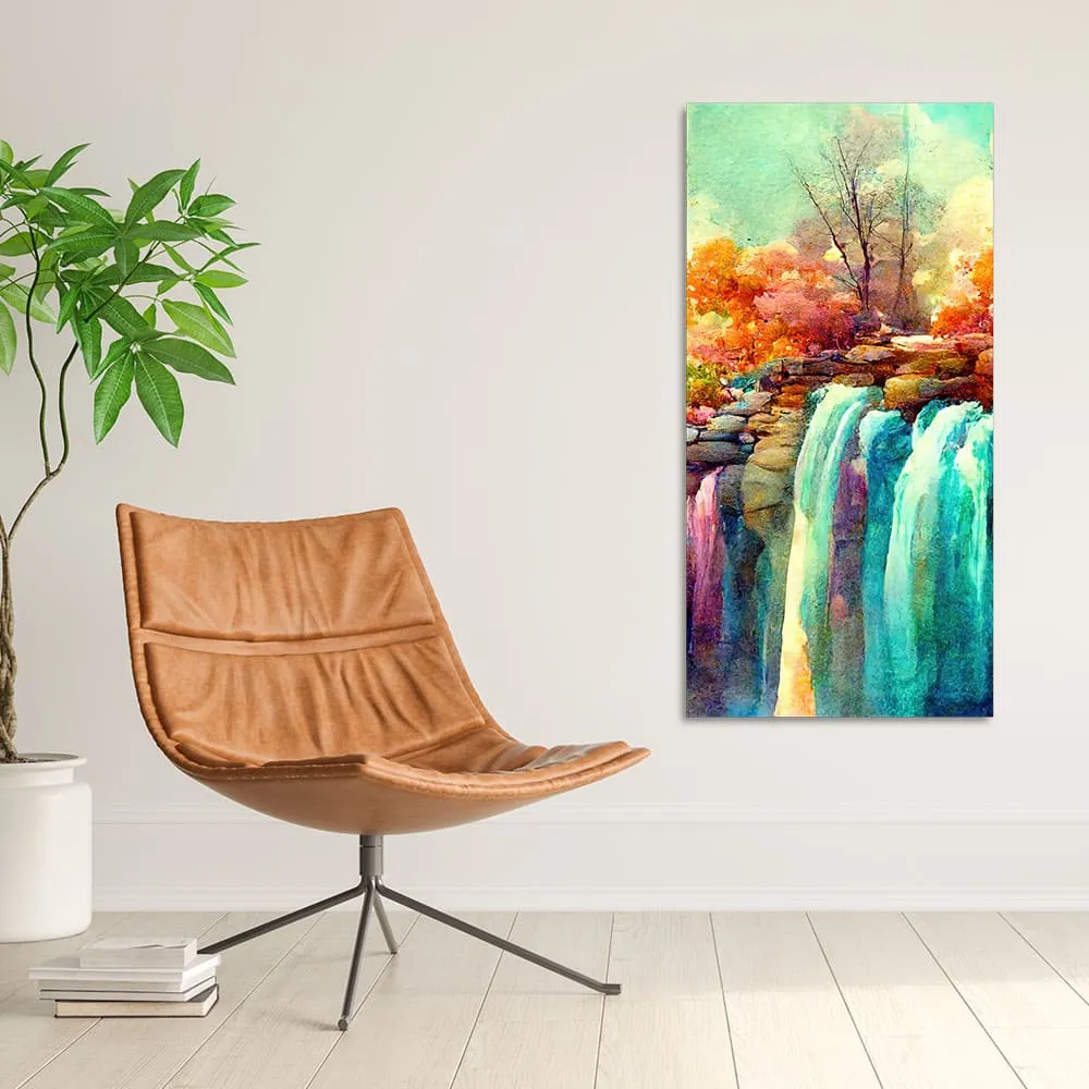 Beautiful Landscape Waterfall Scenery Canvas Wall Painting