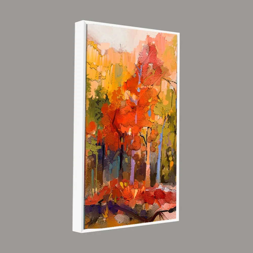 Beautiful Nature Wall Painting of Colorful Autumn Forest