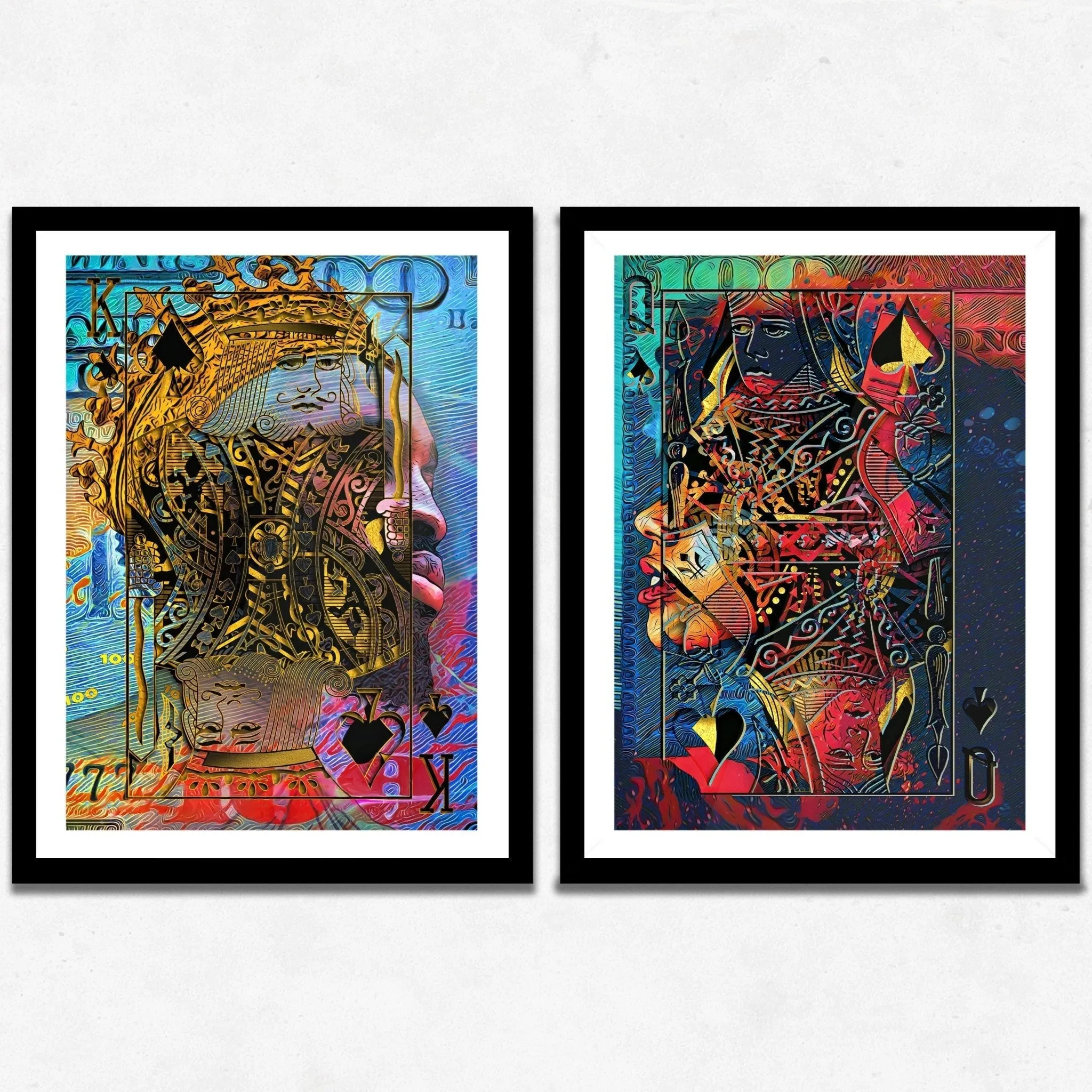 Black King and Queen of Spades Semi-Gloss Prints