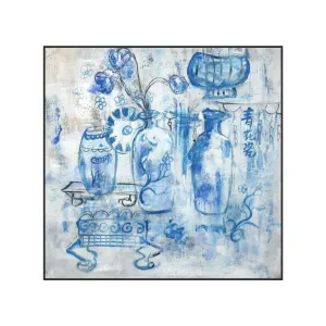 Blue And White Abstract Art