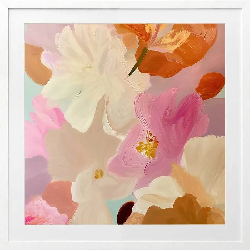 Blushing Hibiscus Framed Art Print