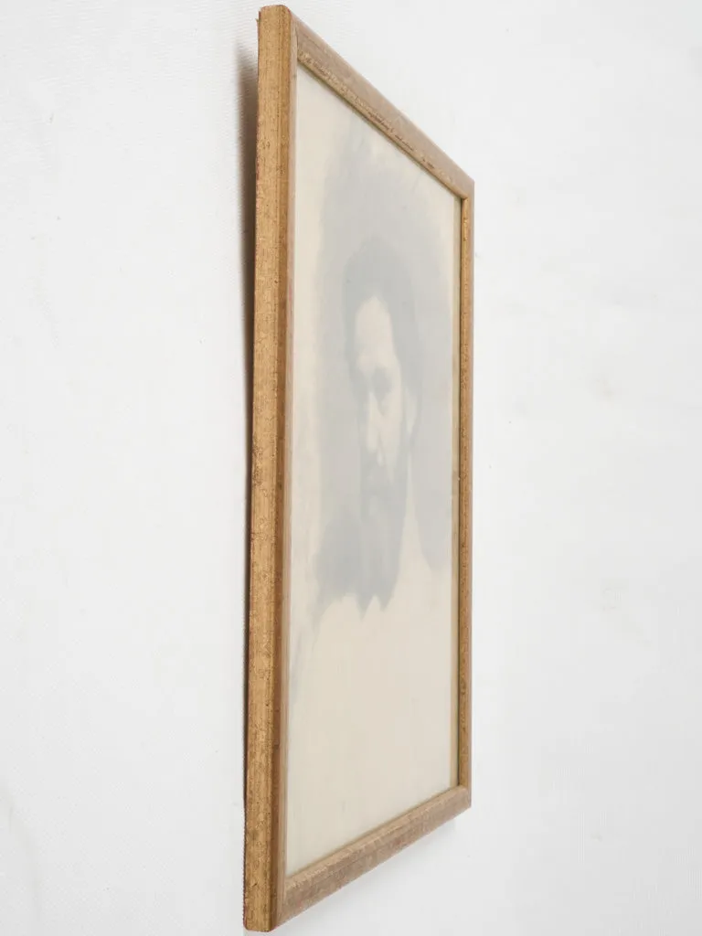 Circa 1870s, framed pencil portrait study of bearded man 14½ x  13"