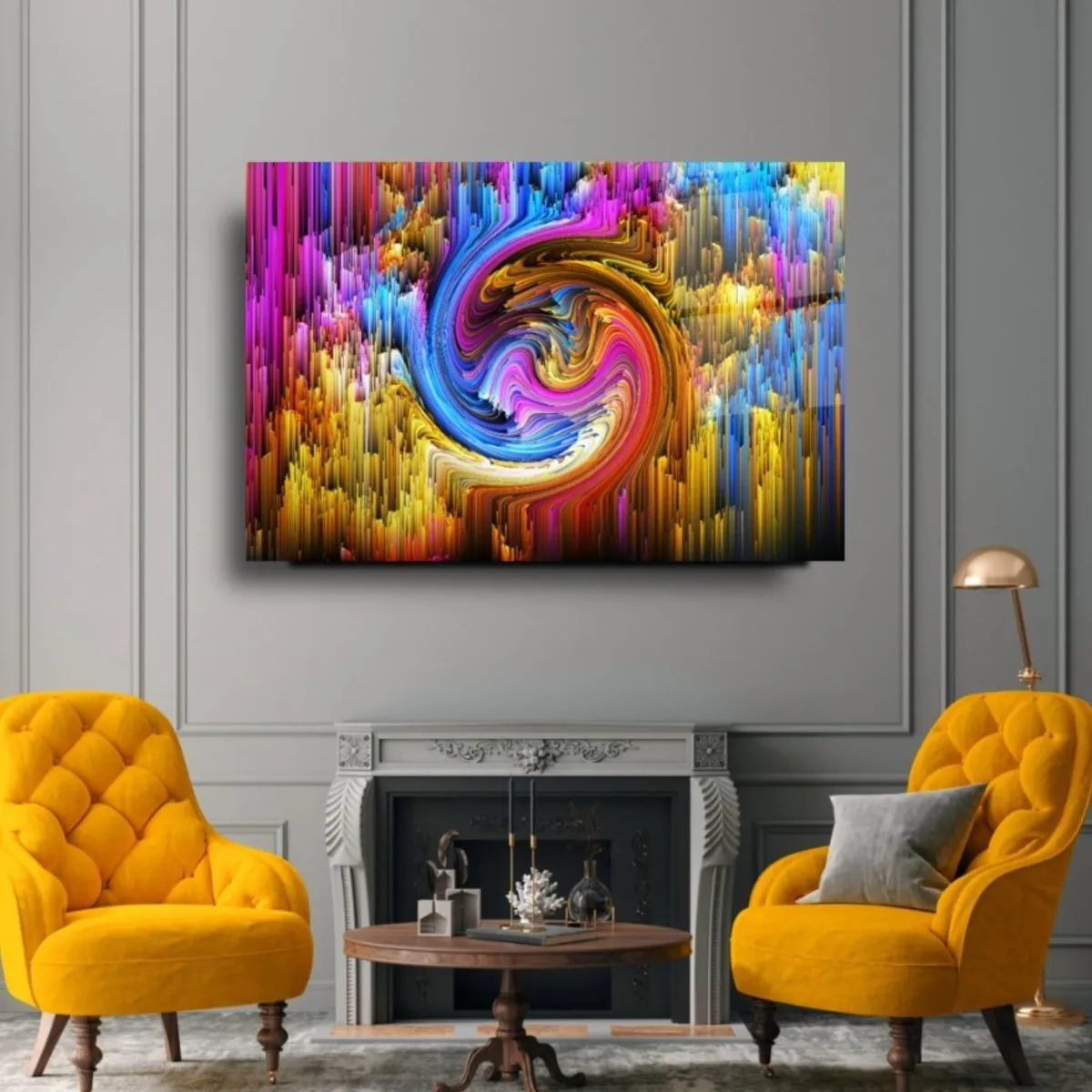 Colourful Future Glass Wall Art