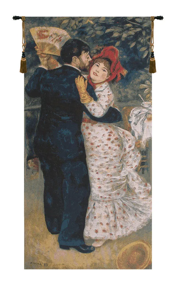 Dance In The Country by Renoir European Tapestry by Pierre- Auguste Renoir