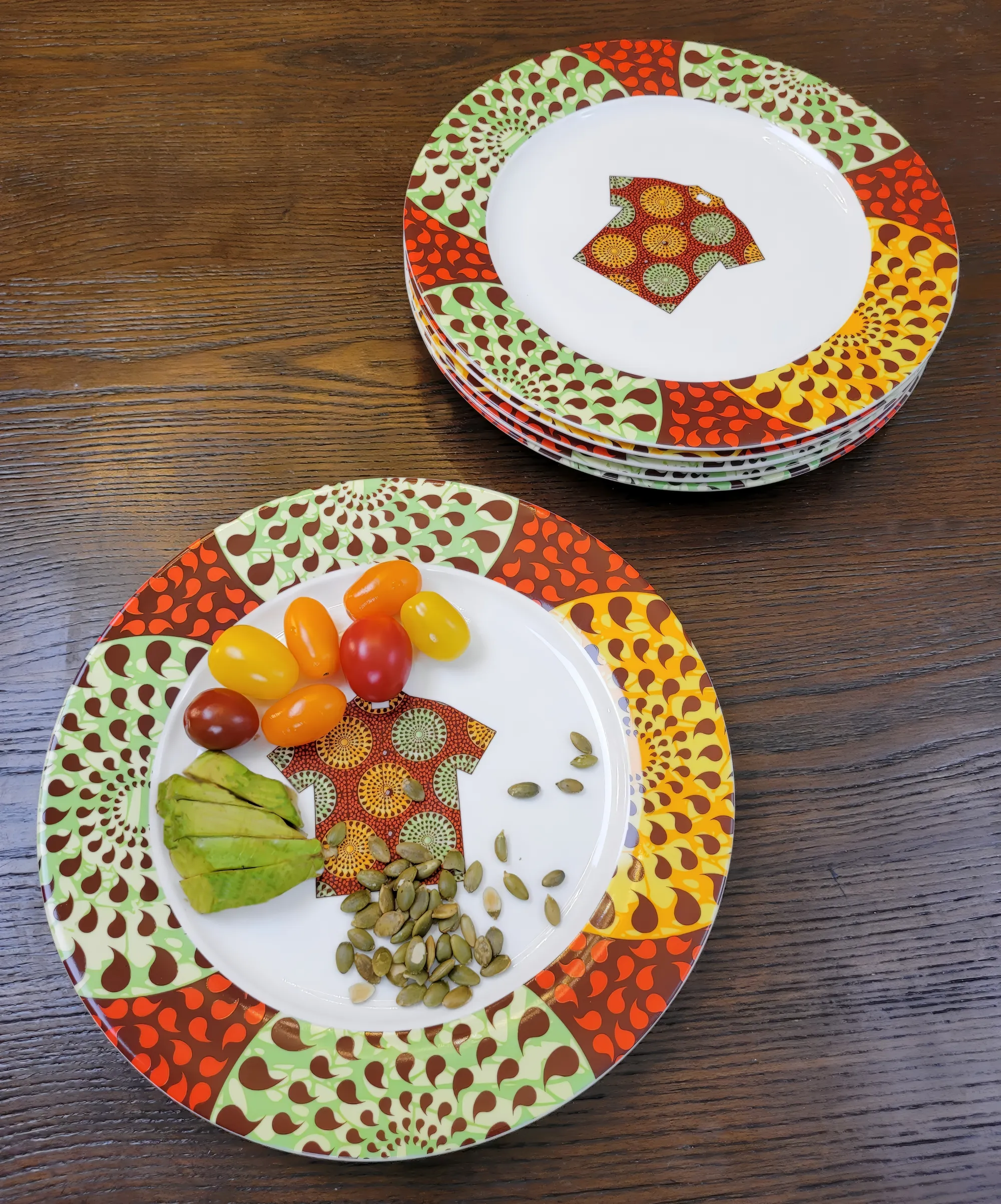 Dashiki Ceramic Plates (SET OF 6)