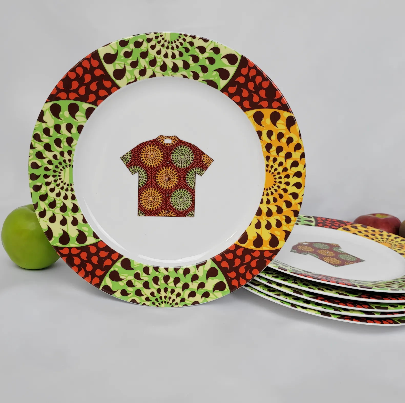 Dashiki Ceramic Plates (SET OF 6)